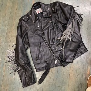 Sears men’s black leather jacket